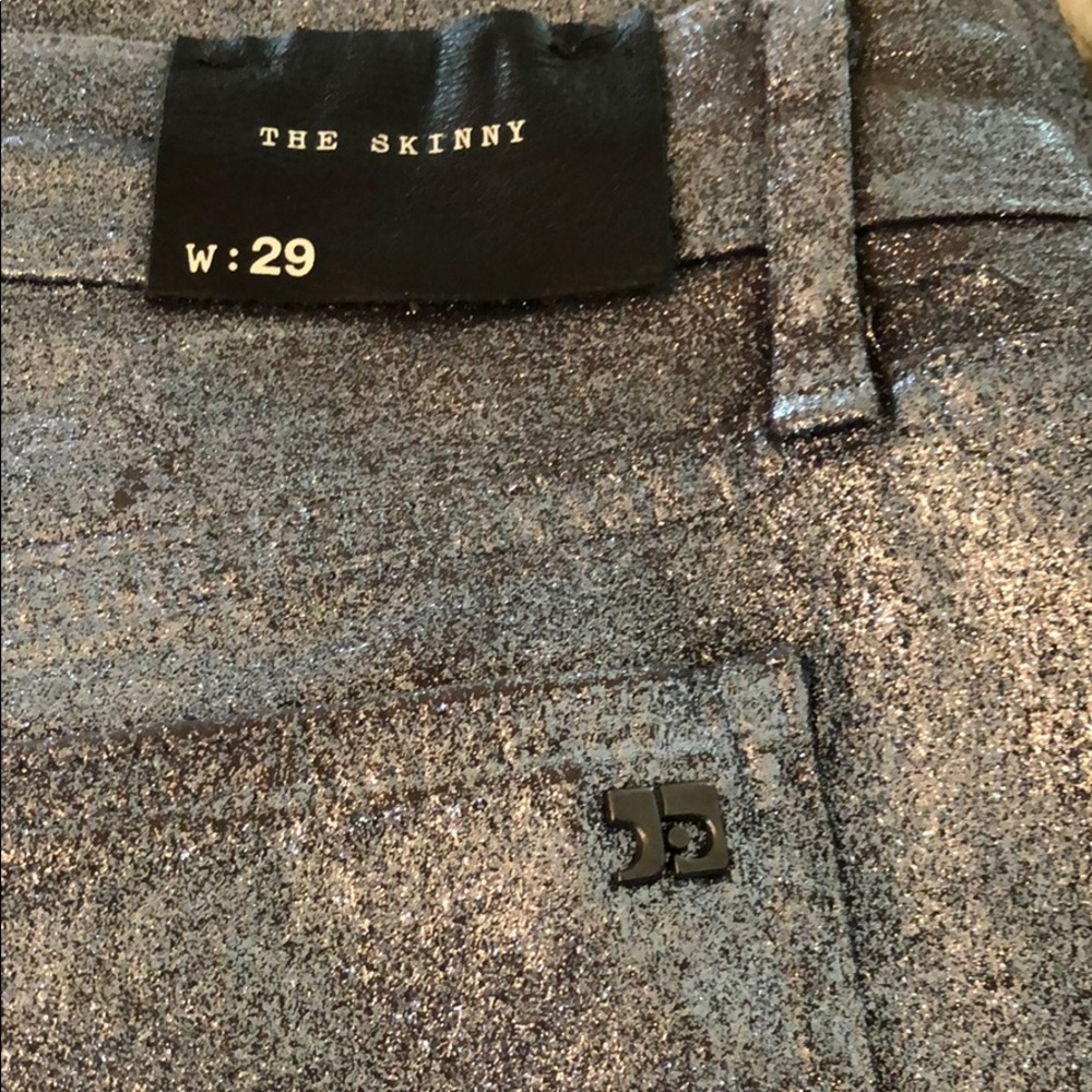 Joe’s soft silver sparkle denim jeans - Picture 3 of 4